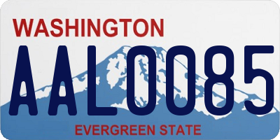 WA license plate AAL0085