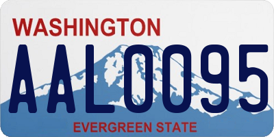 WA license plate AAL0095