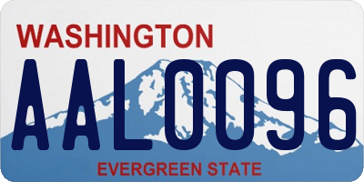 WA license plate AAL0096