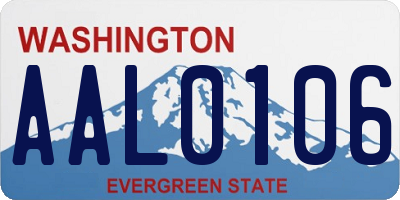 WA license plate AAL0106