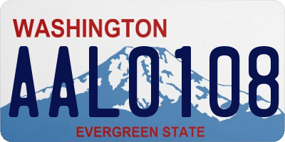 WA license plate AAL0108