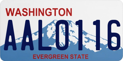 WA license plate AAL0116