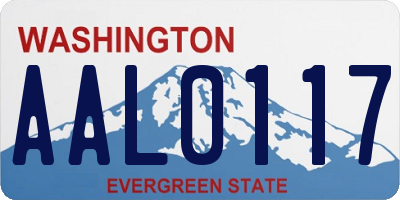 WA license plate AAL0117
