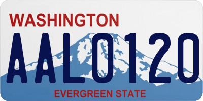 WA license plate AAL0120