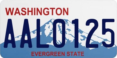 WA license plate AAL0125
