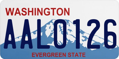 WA license plate AAL0126