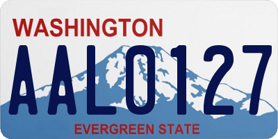 WA license plate AAL0127