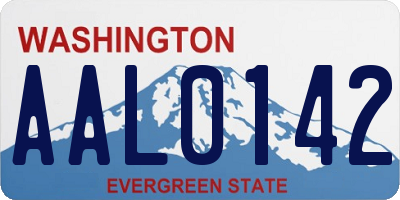 WA license plate AAL0142