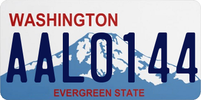 WA license plate AAL0144