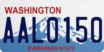 WA license plate AAL0150