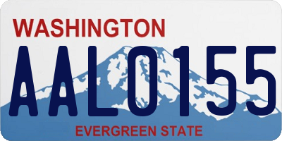 WA license plate AAL0155