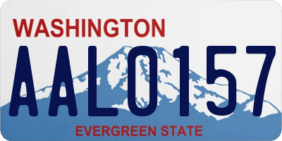 WA license plate AAL0157