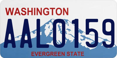 WA license plate AAL0159