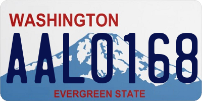 WA license plate AAL0168
