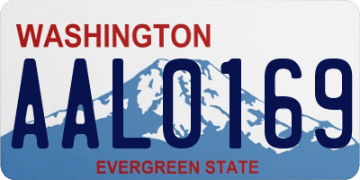 WA license plate AAL0169