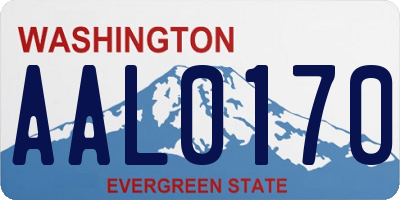 WA license plate AAL0170