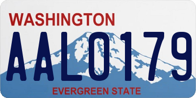 WA license plate AAL0179