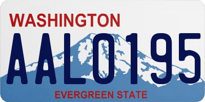 WA license plate AAL0195