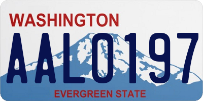 WA license plate AAL0197