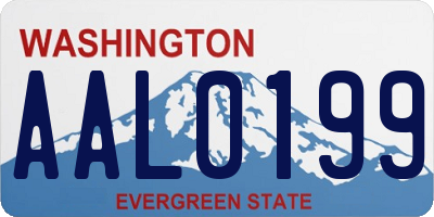 WA license plate AAL0199