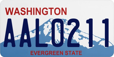 WA license plate AAL0211