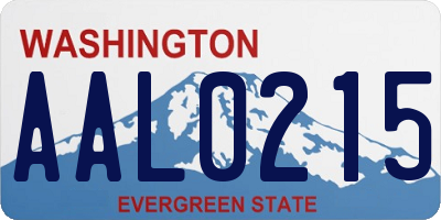 WA license plate AAL0215