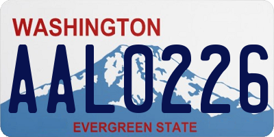 WA license plate AAL0226