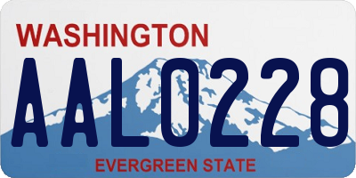 WA license plate AAL0228