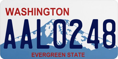 WA license plate AAL0248