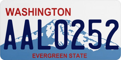 WA license plate AAL0252