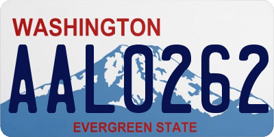 WA license plate AAL0262