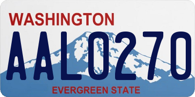 WA license plate AAL0270
