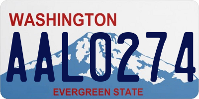 WA license plate AAL0274