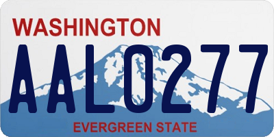 WA license plate AAL0277