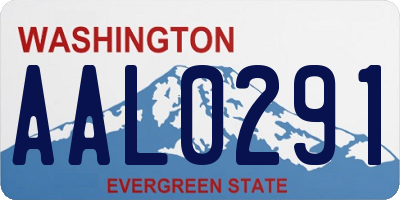 WA license plate AAL0291