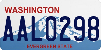 WA license plate AAL0298