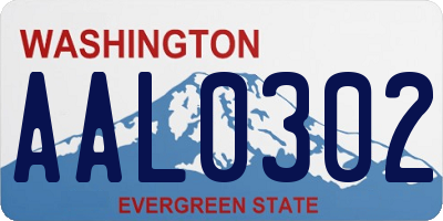 WA license plate AAL0302