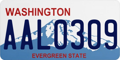 WA license plate AAL0309