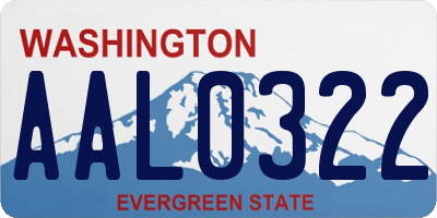 WA license plate AAL0322