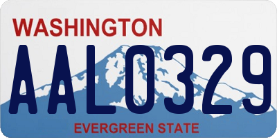 WA license plate AAL0329