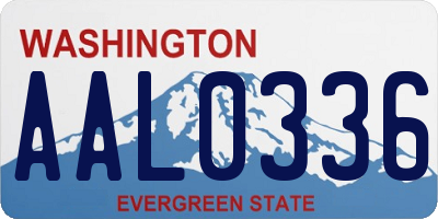 WA license plate AAL0336