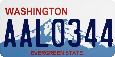 WA license plate AAL0344