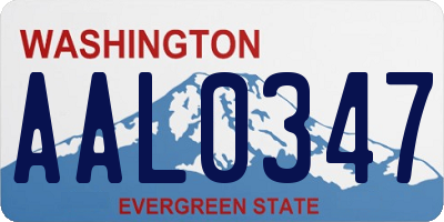 WA license plate AAL0347