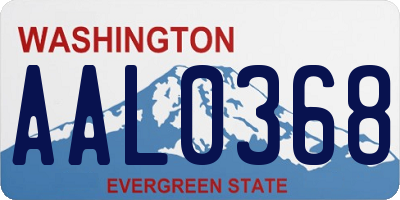 WA license plate AAL0368