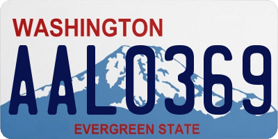 WA license plate AAL0369