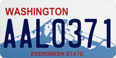 WA license plate AAL0371