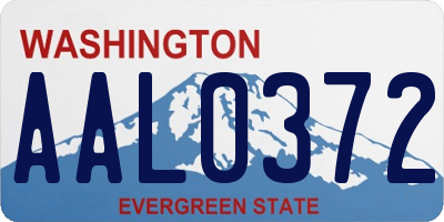 WA license plate AAL0372
