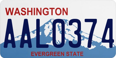 WA license plate AAL0374