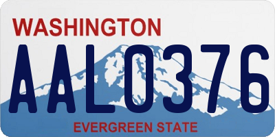 WA license plate AAL0376