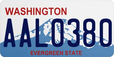 WA license plate AAL0380